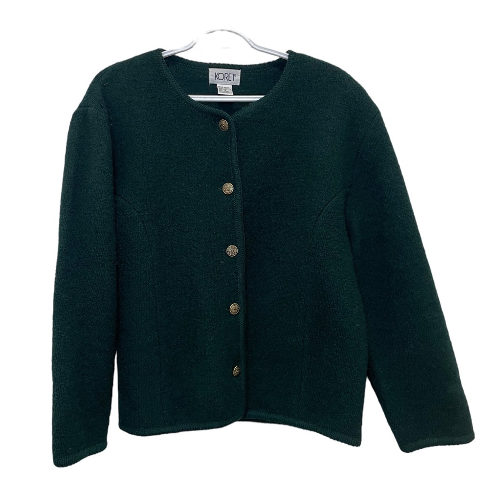 Vintage Koret 100 percent wool cardigan size 16